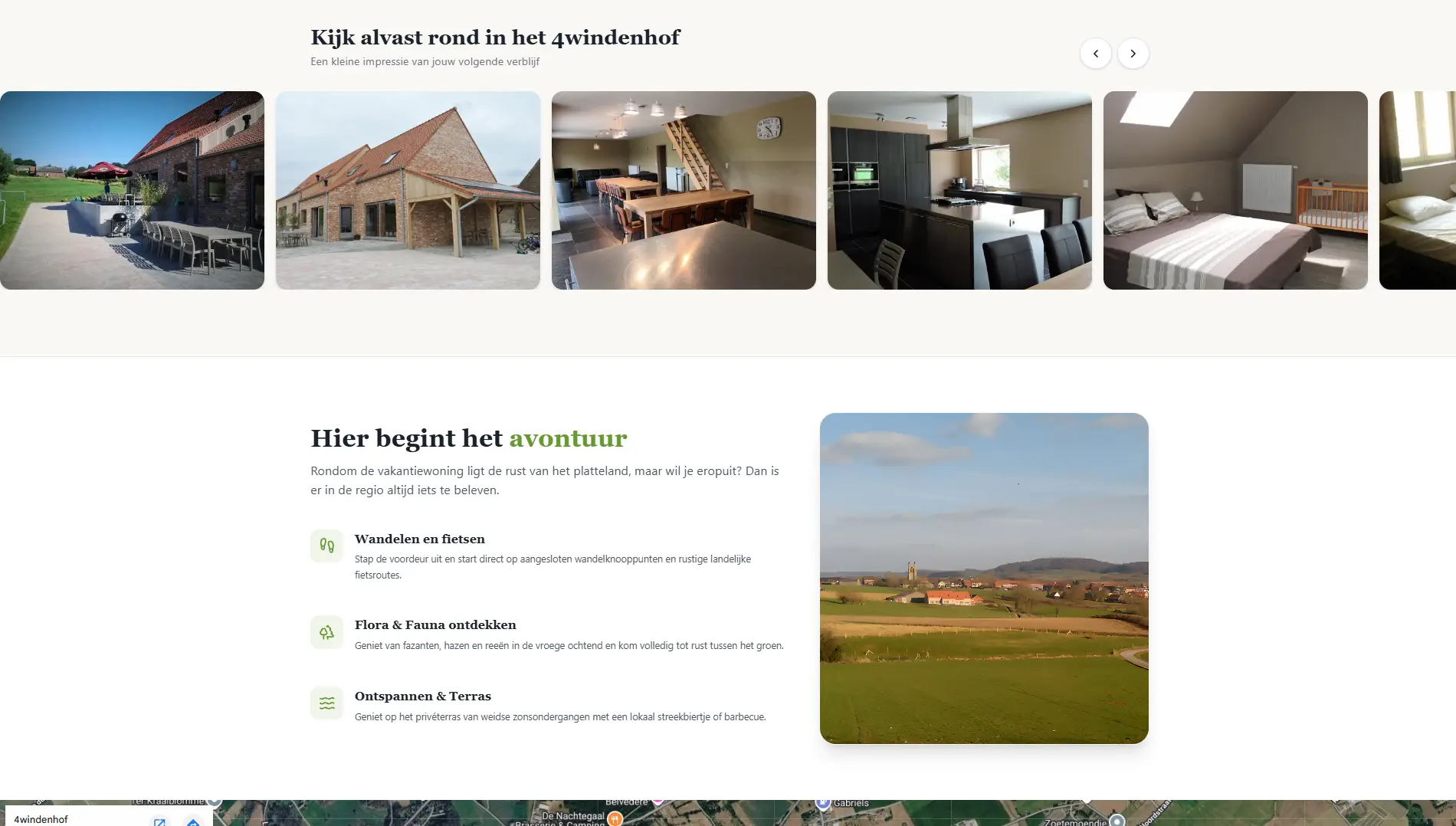 Homepage of 4windenhof website