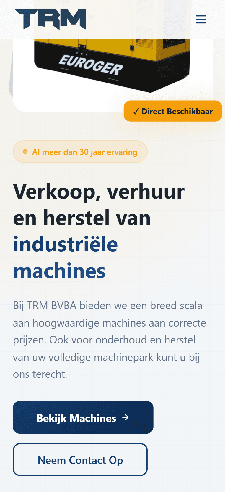 TRM website mobile preview